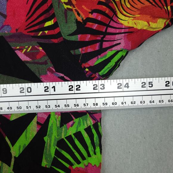 Super Massive Men’s Button-Up Shirt Large Hawaiian Bold Floral Print Retro Style - Picture 6 of 7